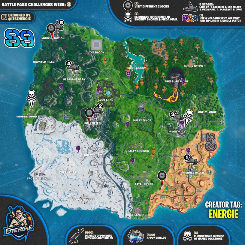 Fortnite Season 9 Week 8 Challenges Cheat Sheet Locations And Solutions Pro Game Guides 0030