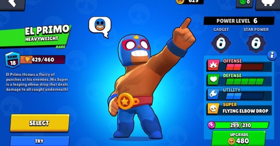 Ranking up Brawler in Brawl Stars 