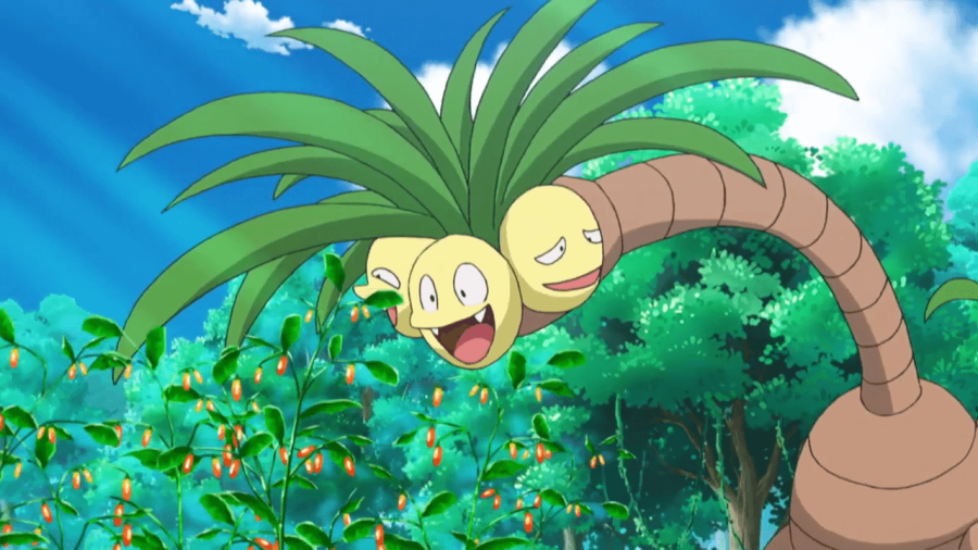 Image of Alanor Exeggutor in the Pokemon Anime.