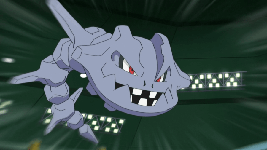 Image of Steelix in Pokemon Anime.