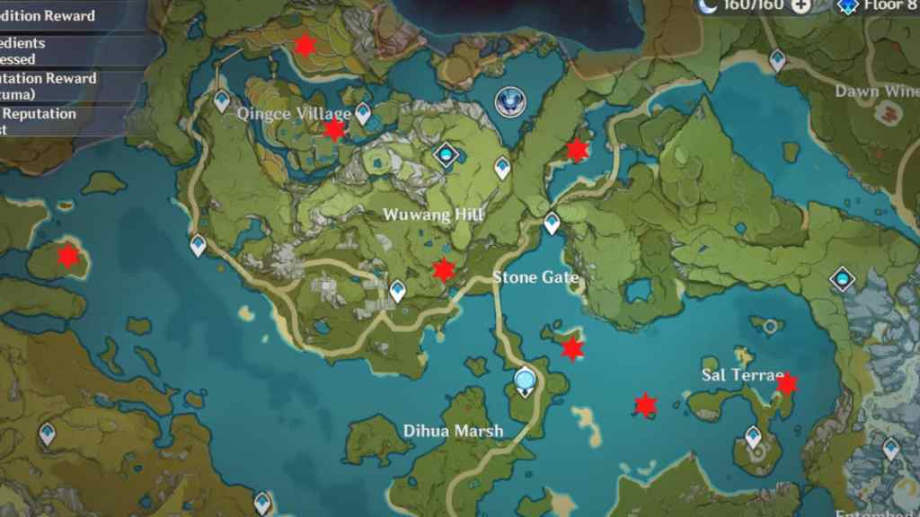 Liyue Time Trial Locations in Genshin Impact
