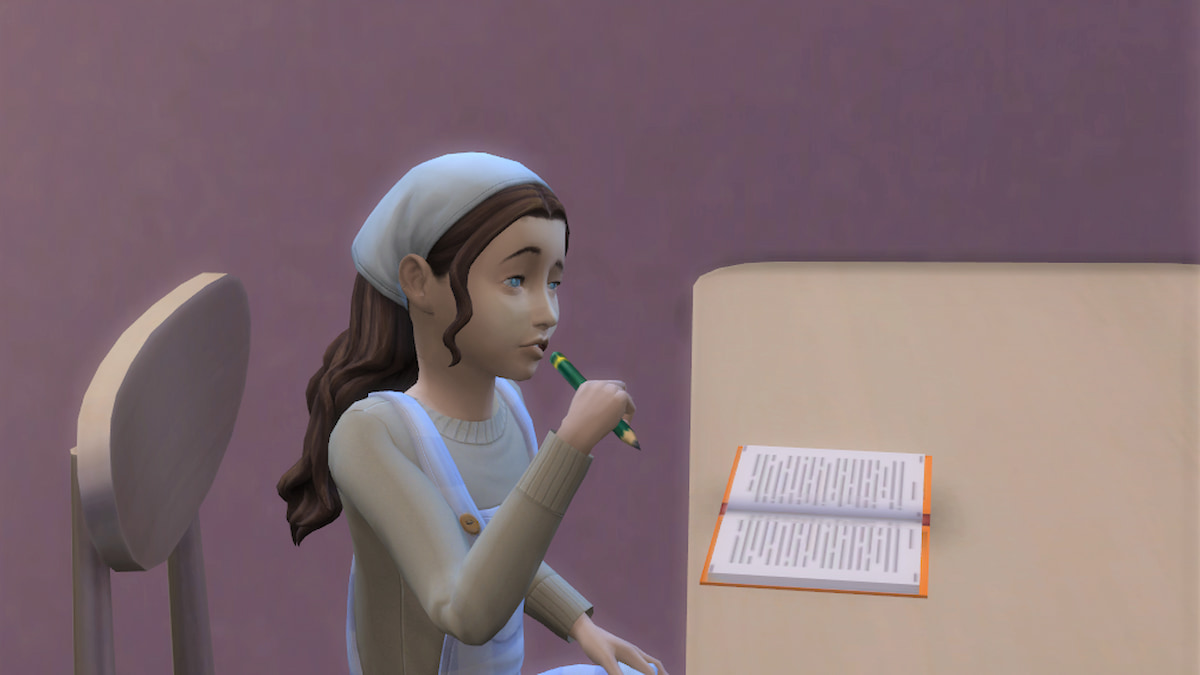 can't find homework sims 4