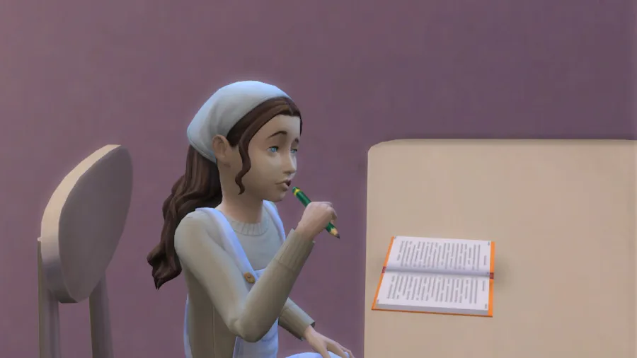 how do you get your sims to do homework