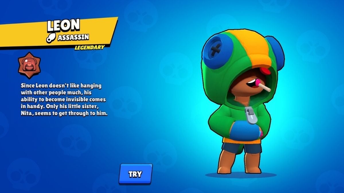 A tier Brawler Leon in Brawl Stars.