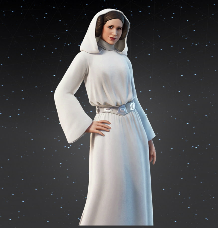 Fortnite x Star Wars princess Leia classic outfit