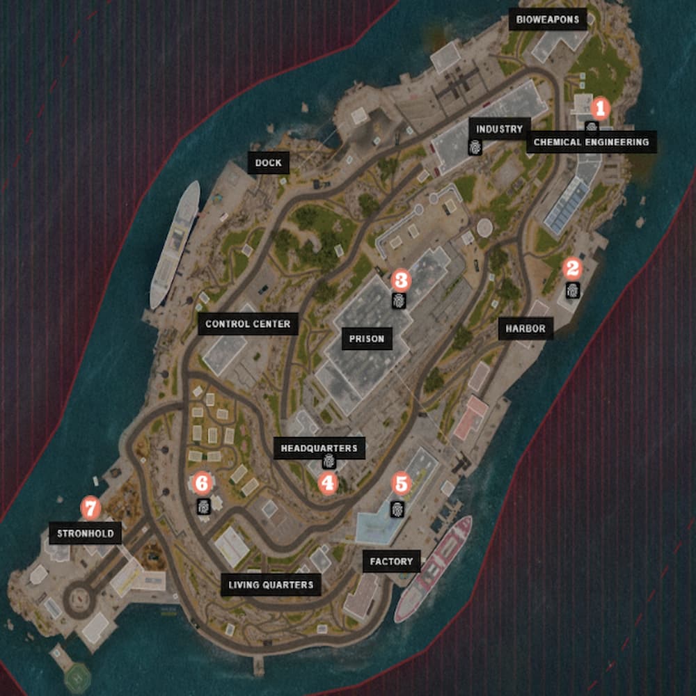 Where Is The Biometric Scanner In MW3 Rebirth Island All Map   Biometric Scanner MW3 Locations 