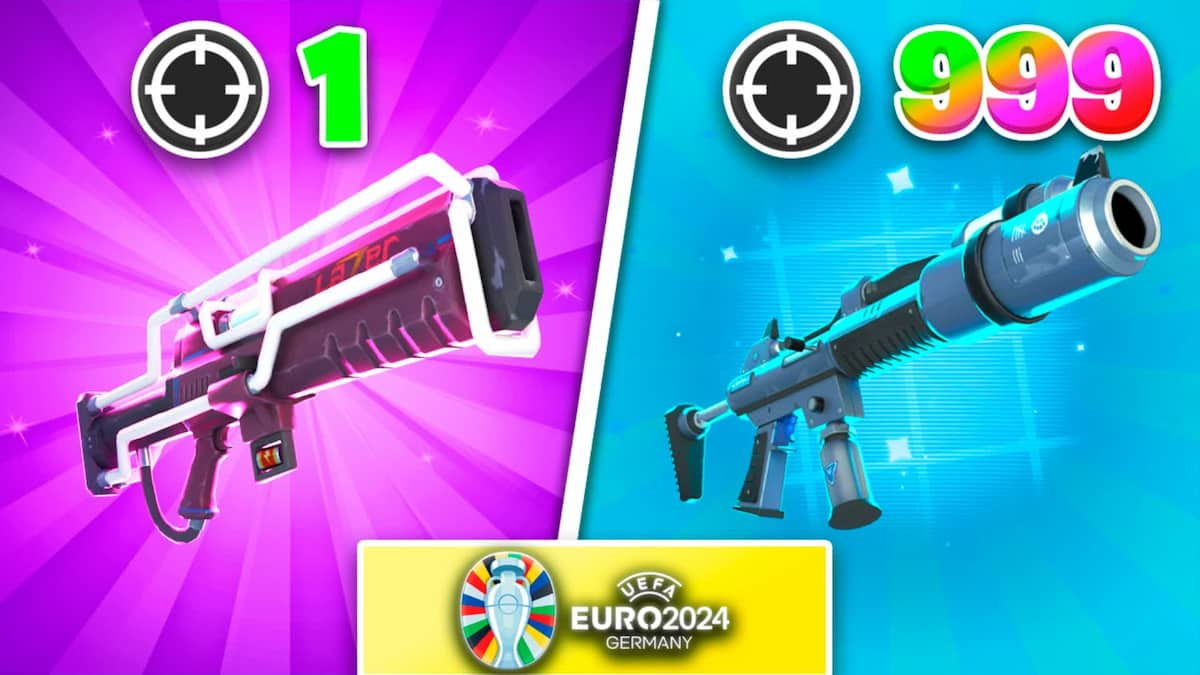 The Guns in Euro Gun Game in Fortnite