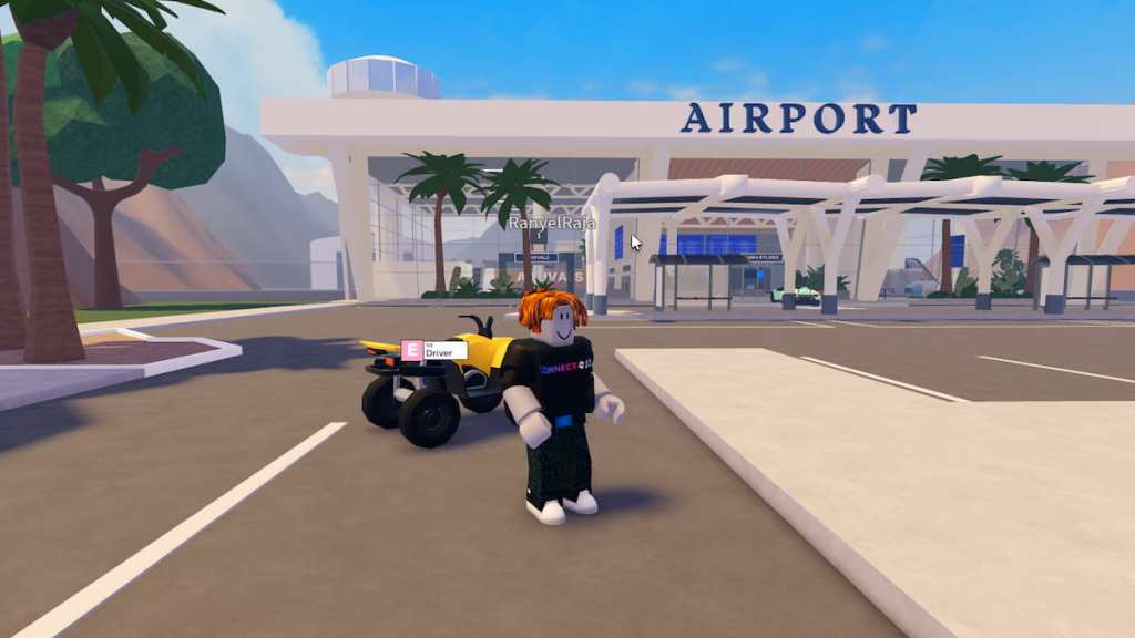 A player standing in front of the Airport