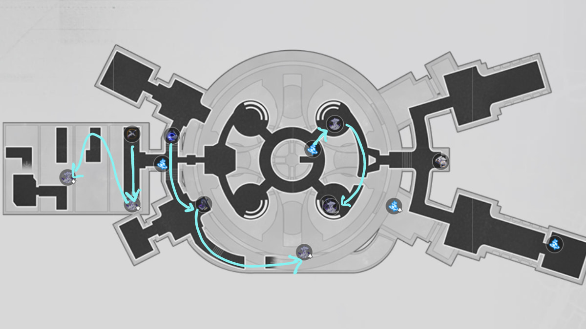 Storage Zone Acheron EXP farming route map