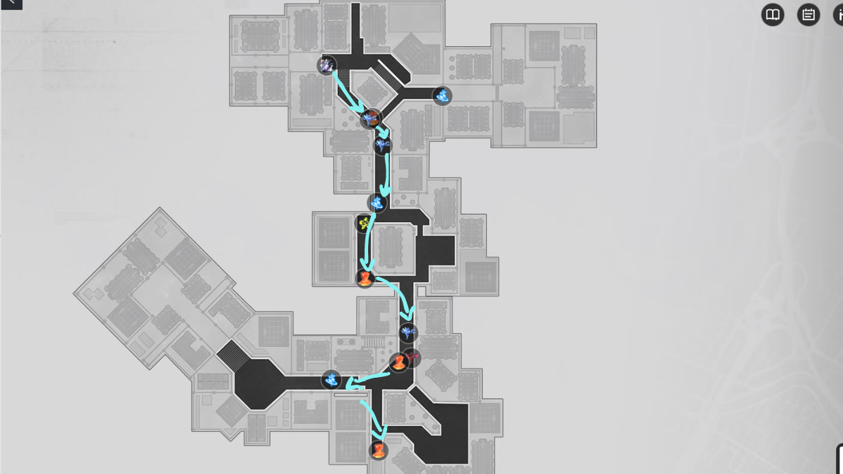 Backwater pass Acheron EXP farming route map