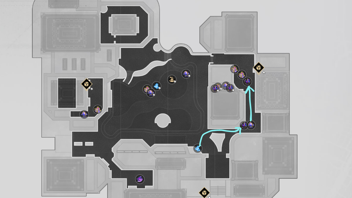 Dewlight Pavilion City Sandpit Acheron EXP farming route map