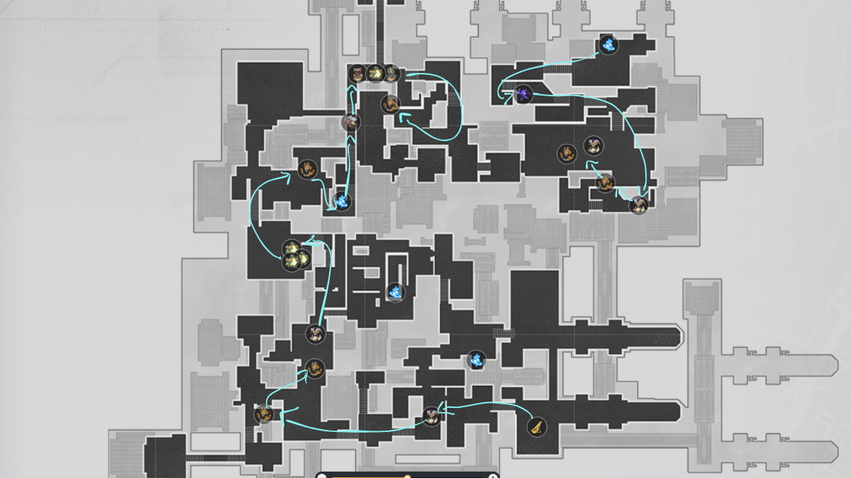 Stargazer Navalia Acheron EXP farming route map