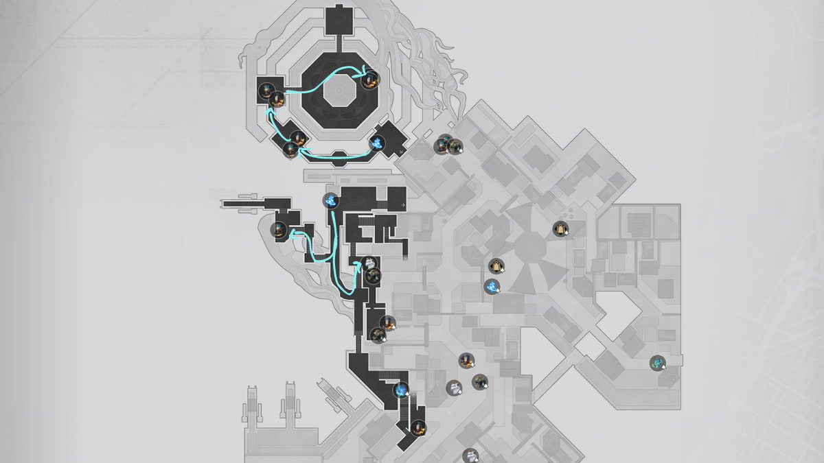 Alchemy Commission F1 Acheron EXP farming route map