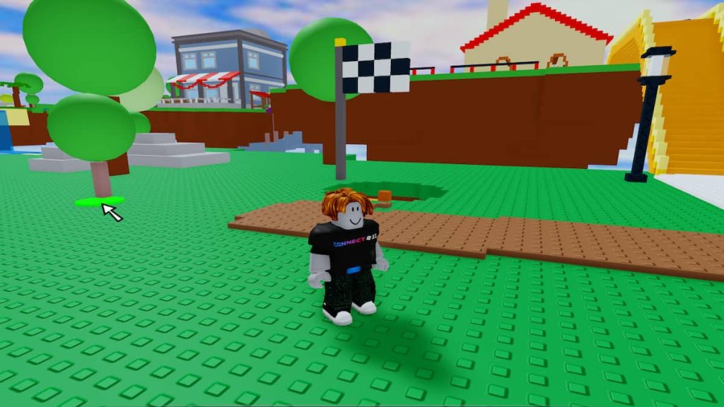 The player standing near the Checkered flag in Roblox Classic Event