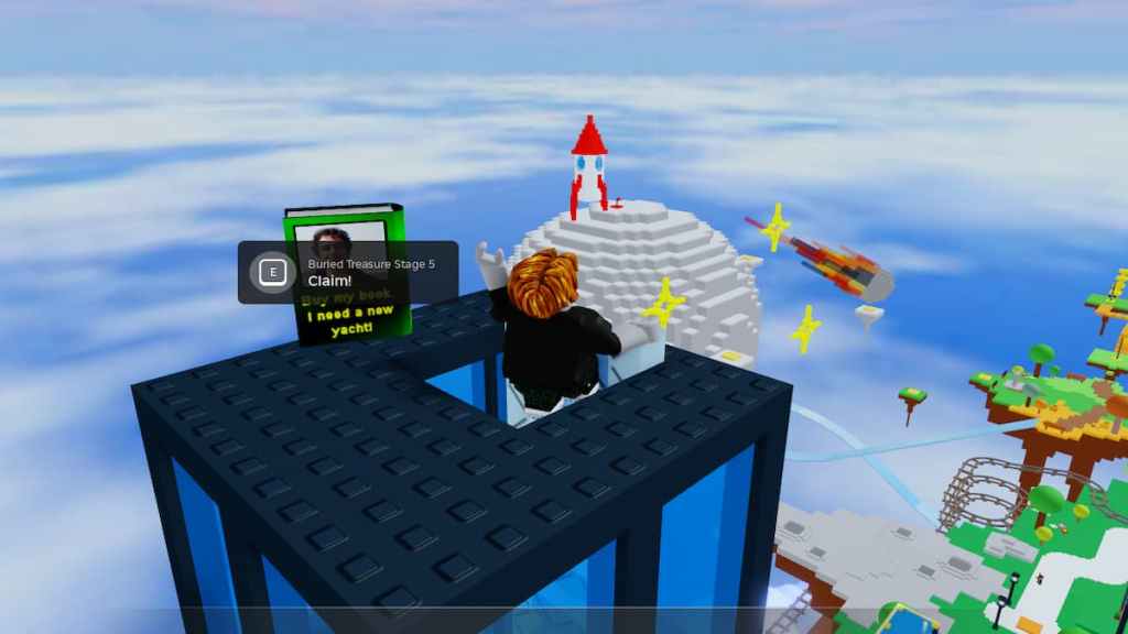 The player standing on top of Roblox HQ building in Roblox Classic Event