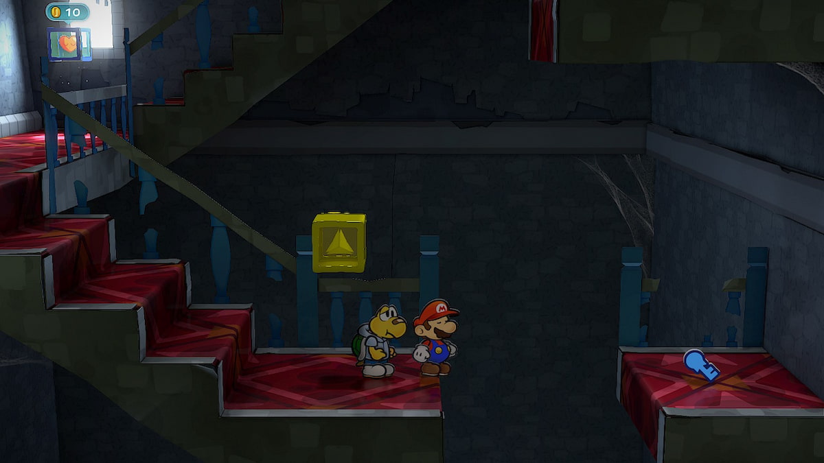 The Blue Key in Hooktail Castle in Paper Mario: the Thousand-Year Door.