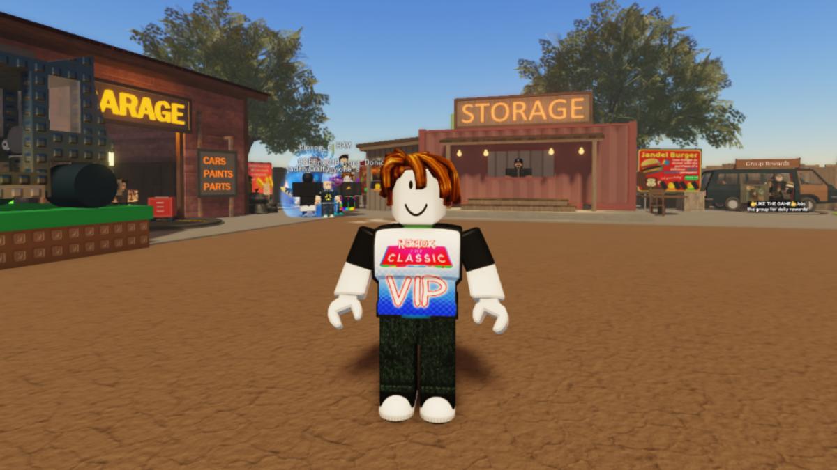 Roblox character wearing The Classic VIP Shirt