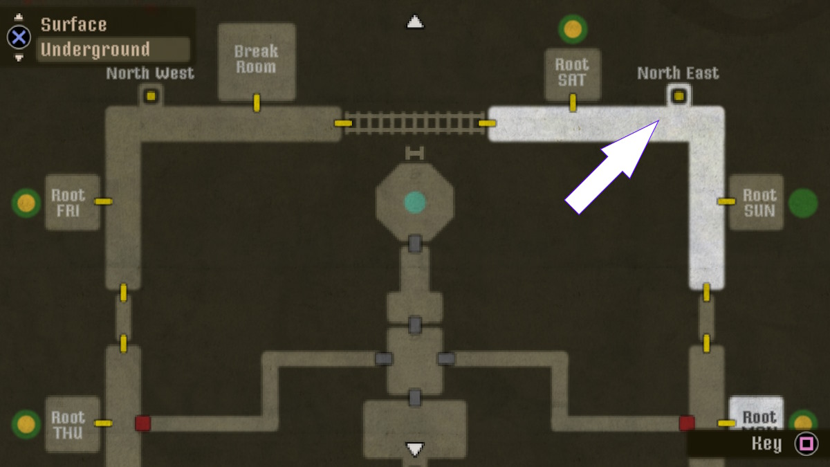 Map directions of where to find the required elevator in Crow Country.