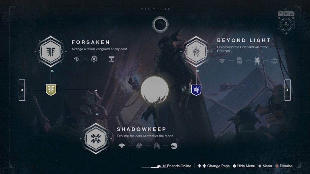 The second part of the timeline of Destiny 2.