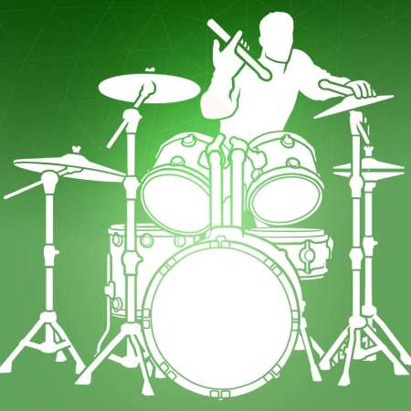 Fortnite playing drums and tossing drumsticks emote
