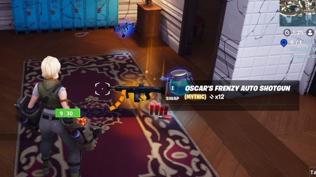 Oscar's Frenzy Auto Shotgun reward after dueling with Oscar NPC in Fortnite Chapter 5 Season 3