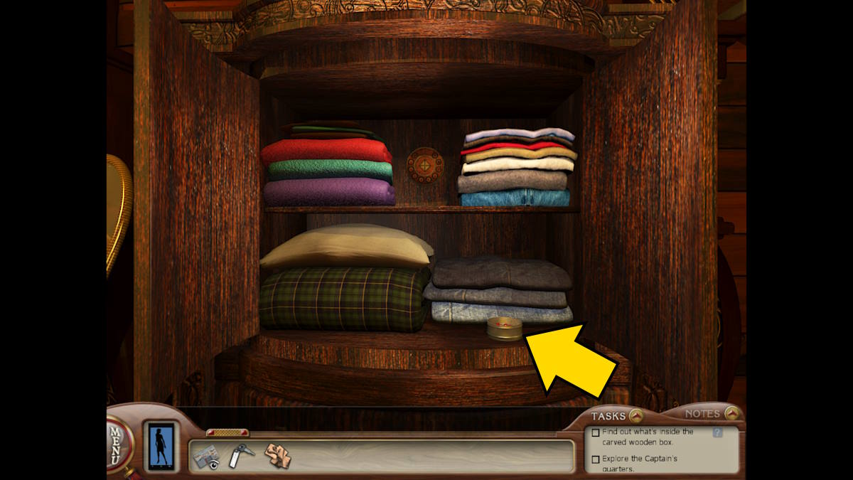 Finding the pins in Nancy Drew: Sea Of Darkness