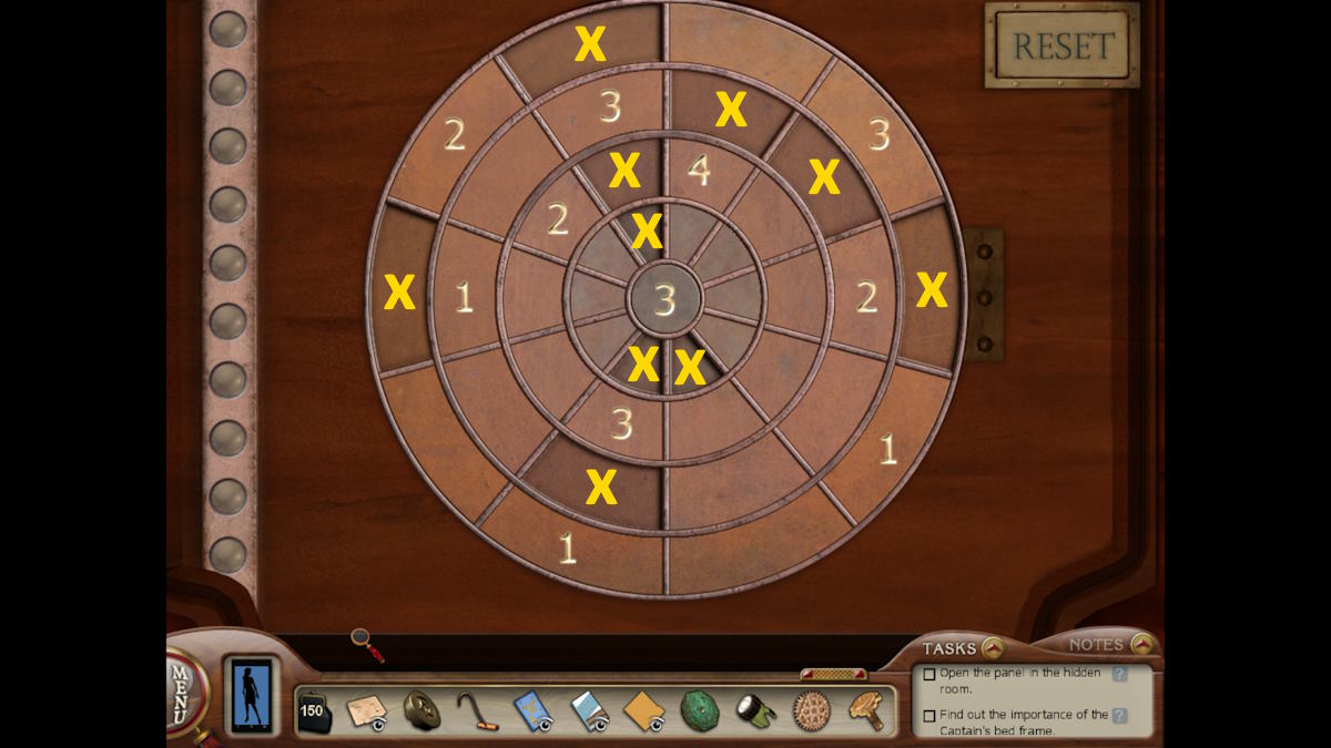 The hold's secret room puzzle solution in Nancy Drew: Sea Of Darkness