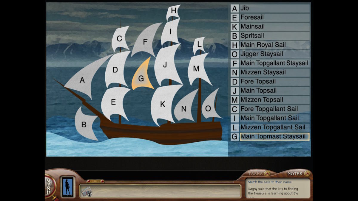 Completing the sails puzzleTalking to Soren in the Culture Center in Nancy Drew: Sea Of Darkness