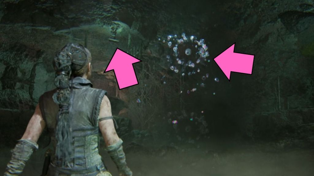 The bubbles to put down the third offering of the third task in Senua's Saga: Hellblade II