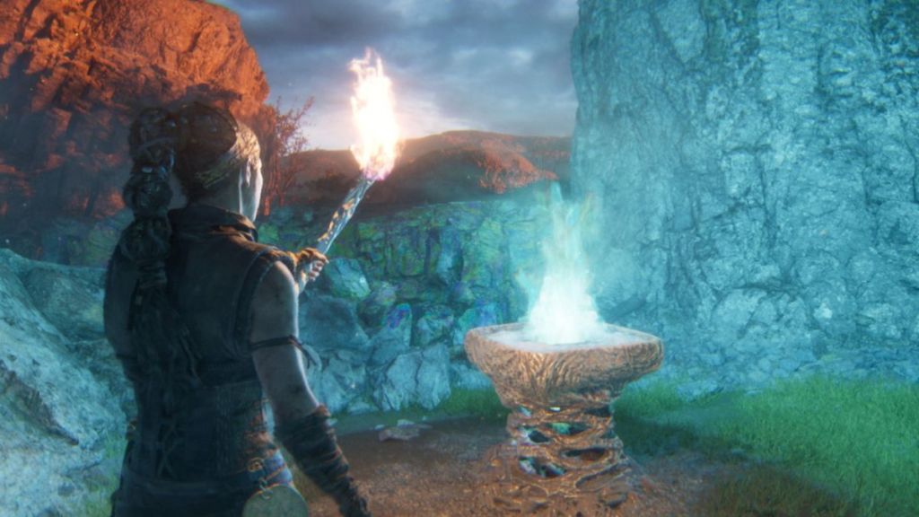Third fire pit lit in Senua's Saga: Hellblade II