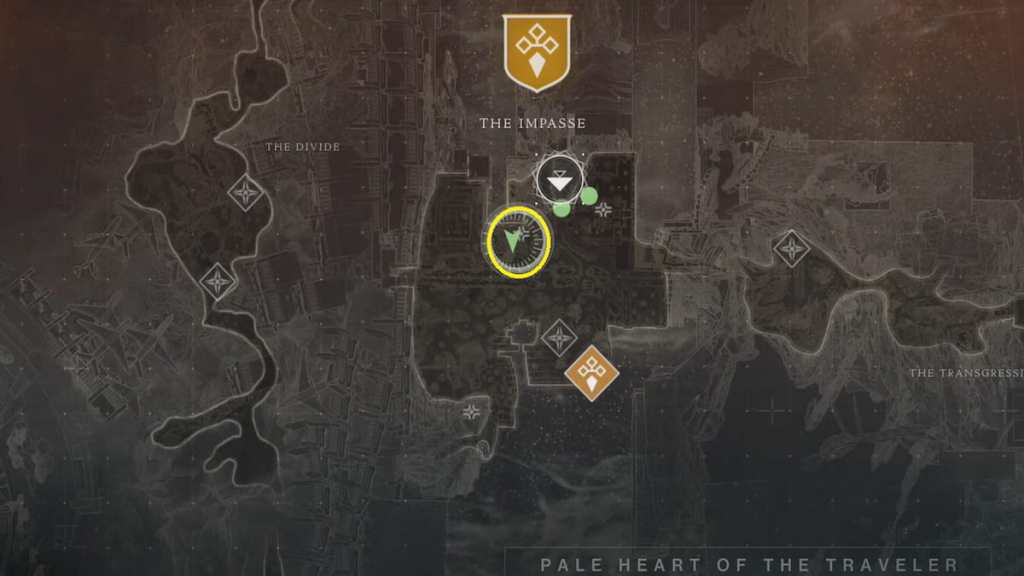 A chest lo0cation map in Destiny 2
