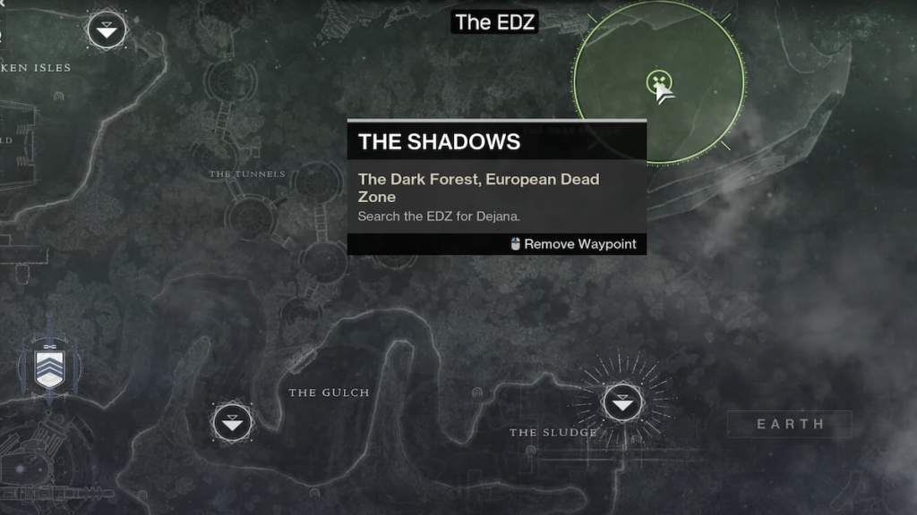 The Shadows quest area in Destiny 2