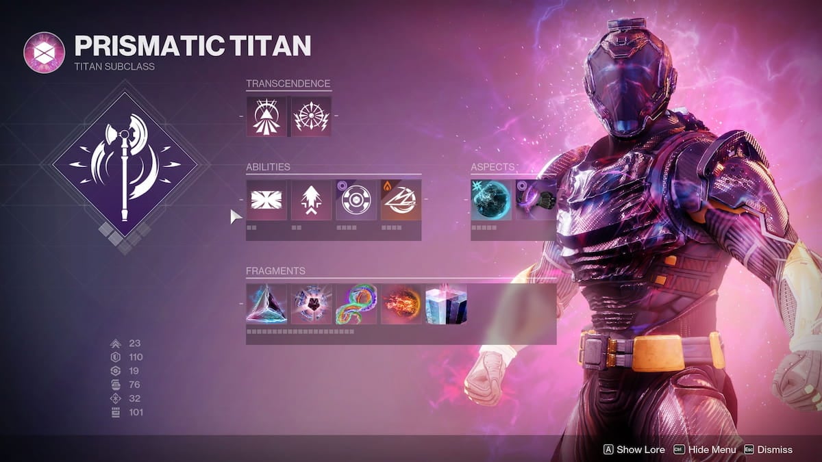 Destiny 2 Prismatic Titan build in The Final Shape