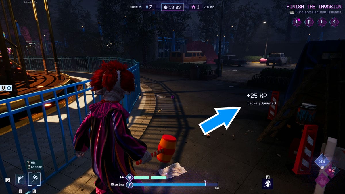 notification of a lackey spawned in Killer Klowns from Outer Space