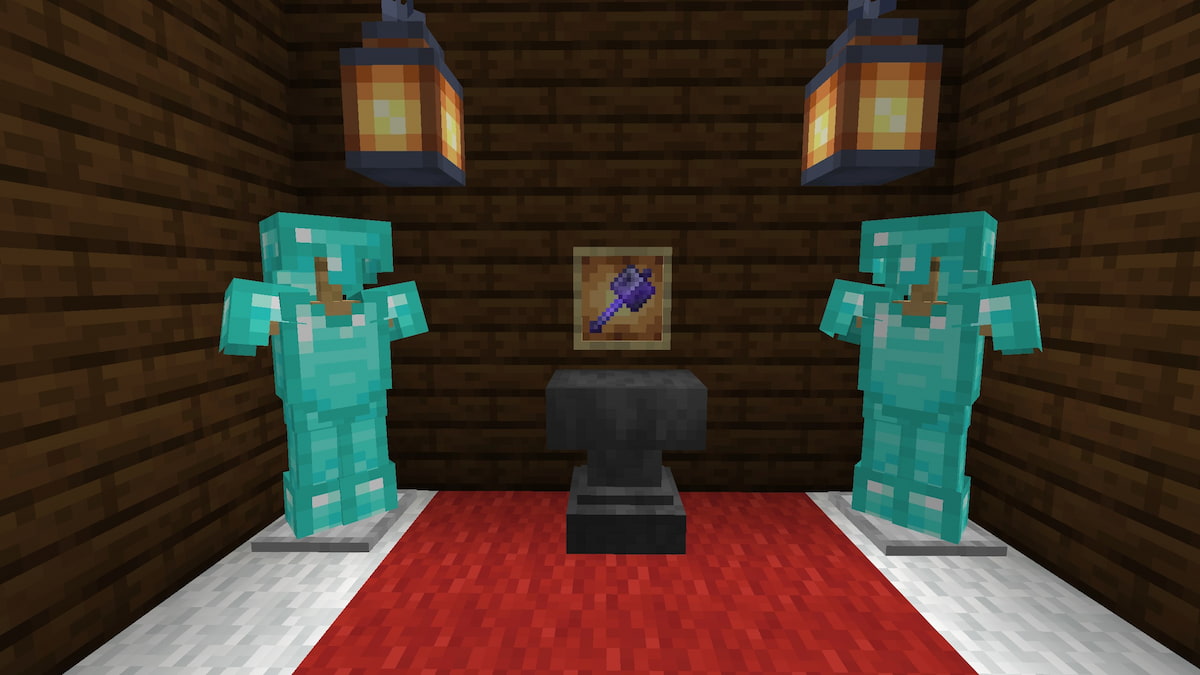 An enchanted Mace in Minecraft