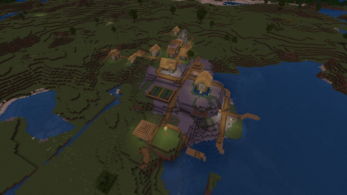 A Plains Village on the shore above a Trial Chambers