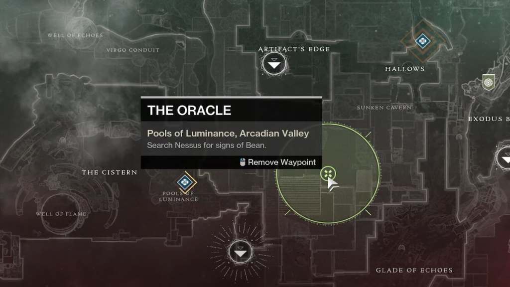 The oraclle quest area in Destiny 2