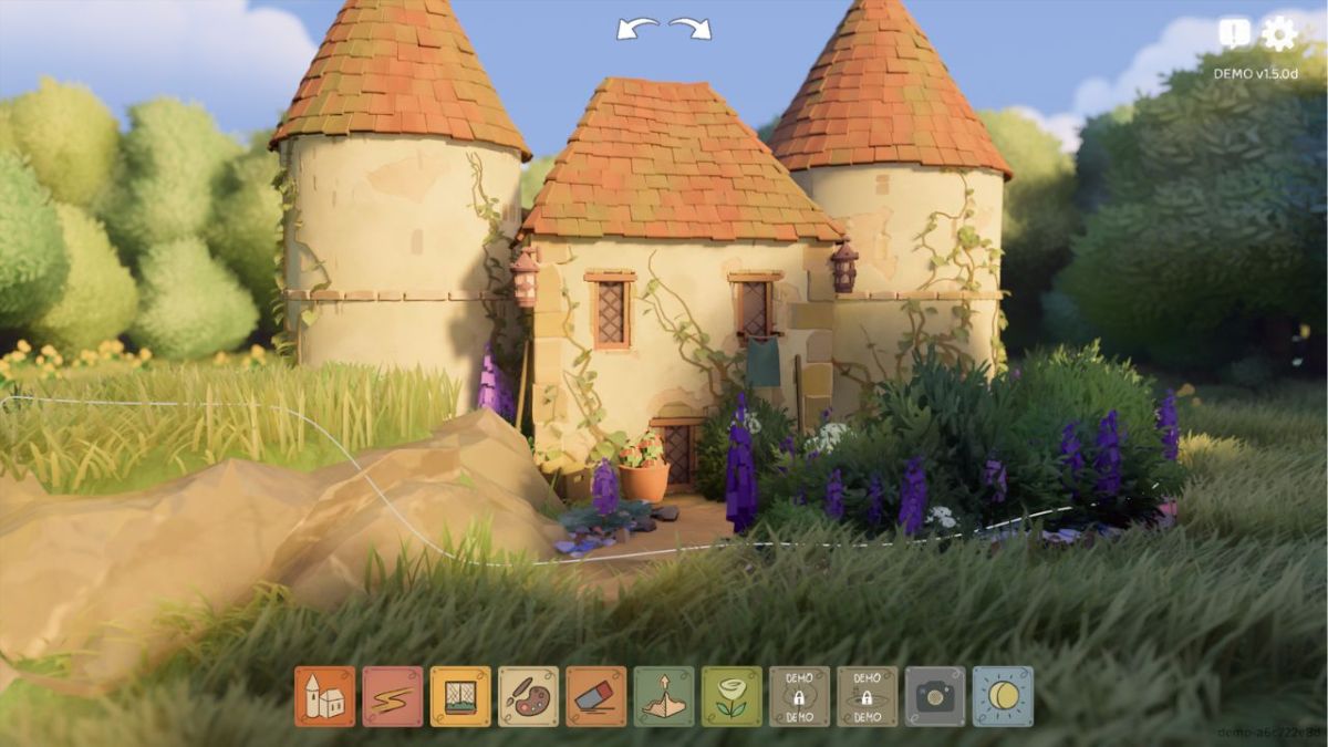 In-game screenshot of keep build in Tiny Glade