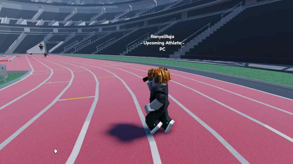 A player turning in Track and Field Infintie