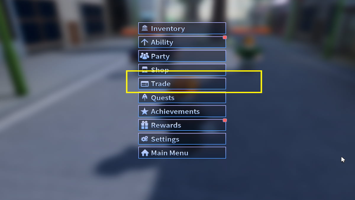 Trading Menu in Universal Time Roblox