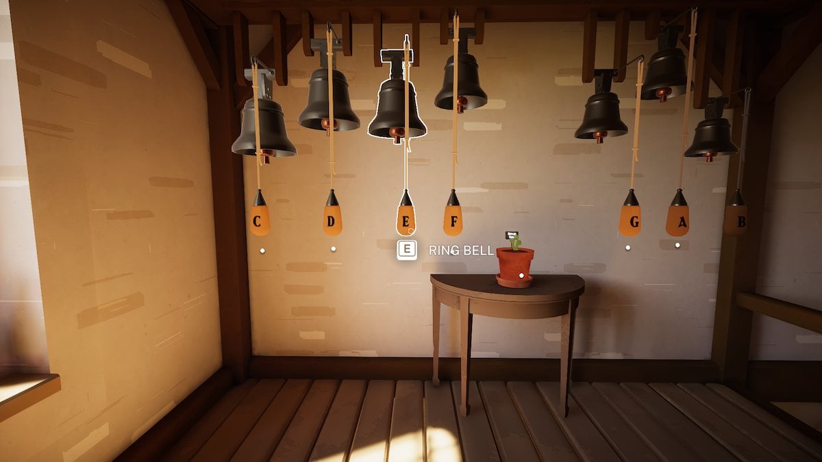 Bell tower bells in Botany Manor.