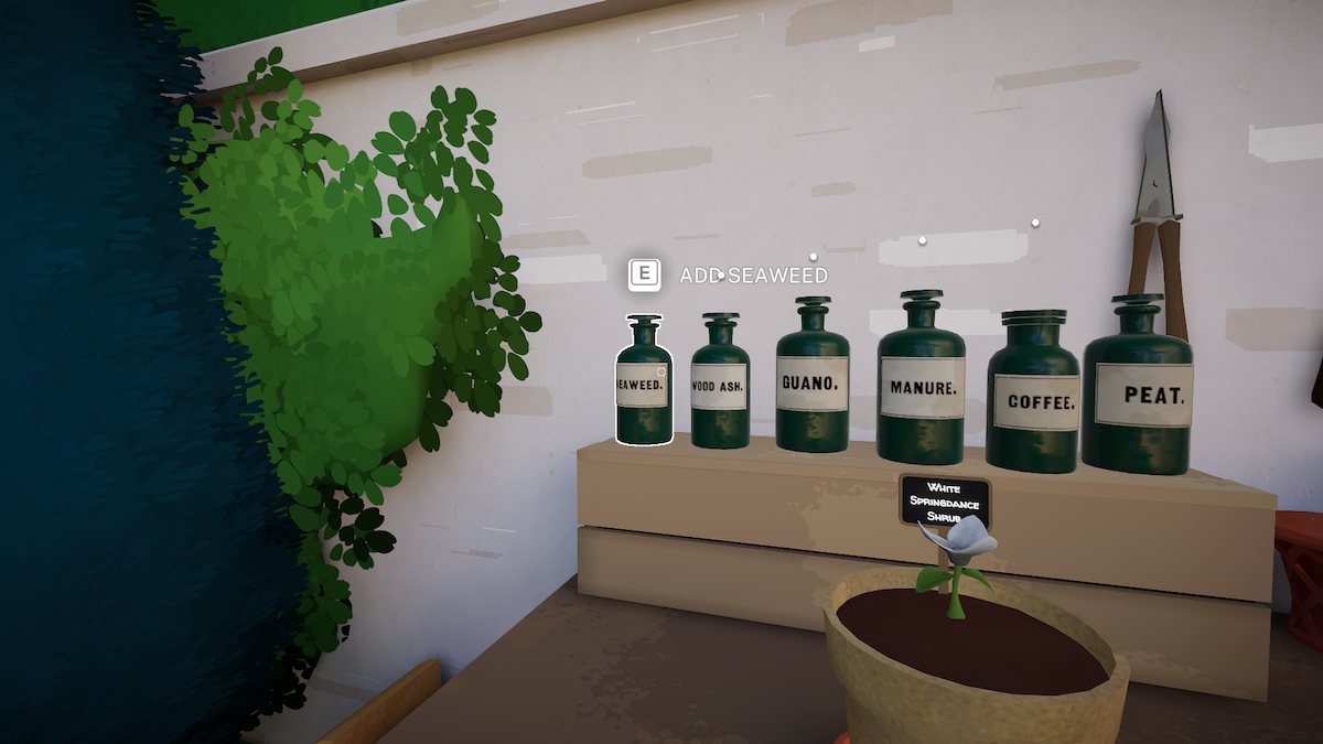 Vials in Botany Manor.