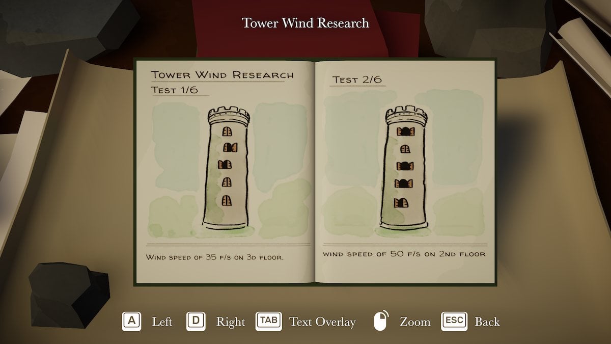 Wind research book in Botany Manor.