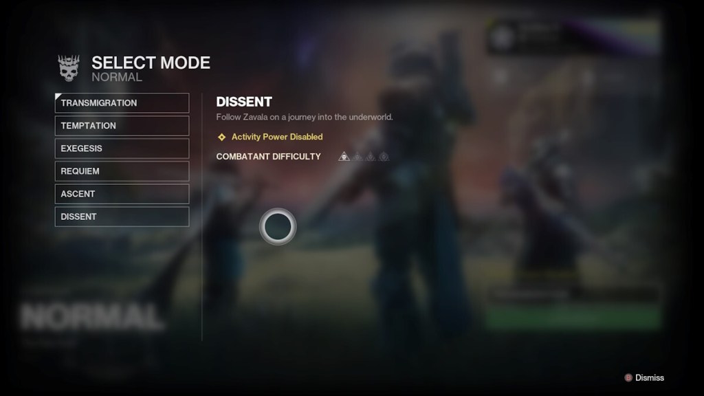 Replayable mission selection menu in Destiny 2 The Final Shape