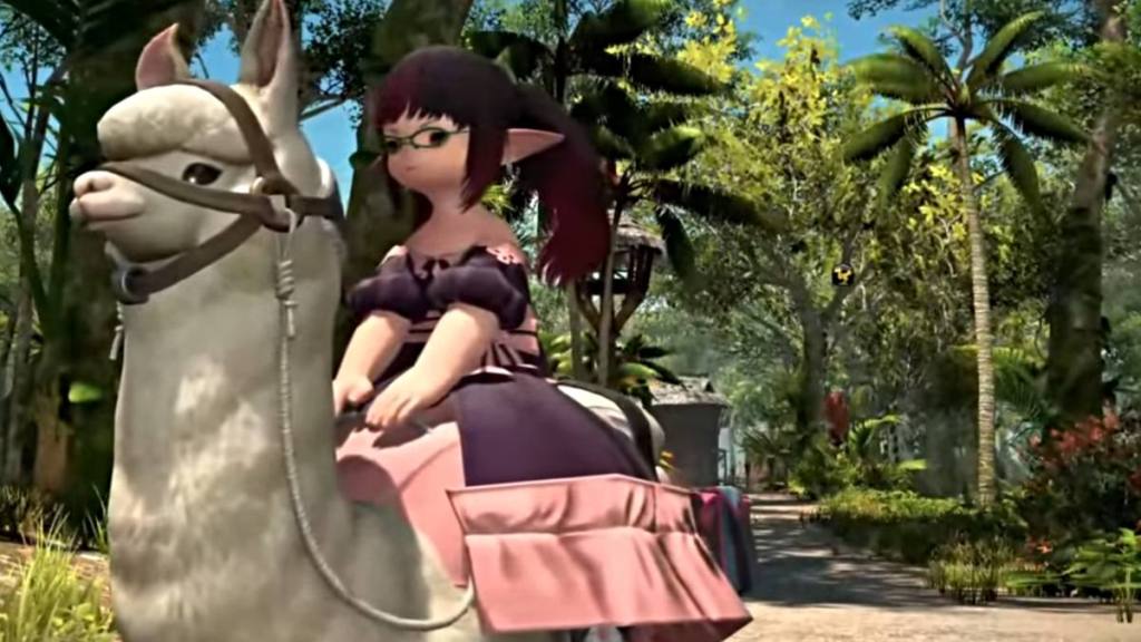 Alpaca mount in Final Fantasy XIV