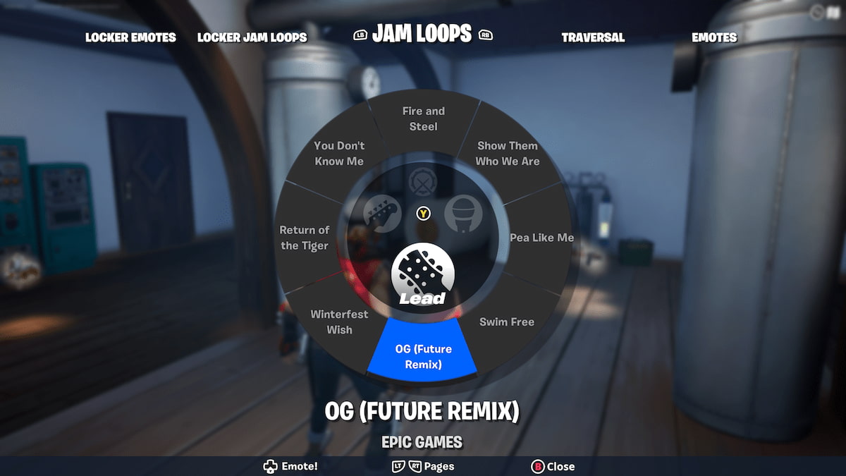 How to start a jam in Fortnite jam loop wheel