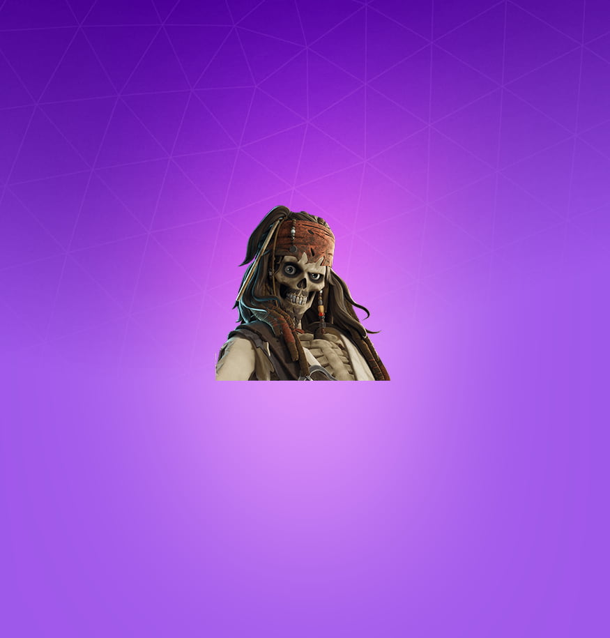 Jack Sparrow skeleton skin Fortnite x Pirates of Caribbean crossover