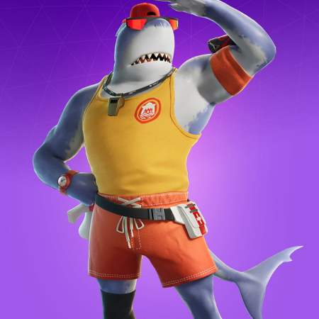 Shark-man life guard skin in Fortnite