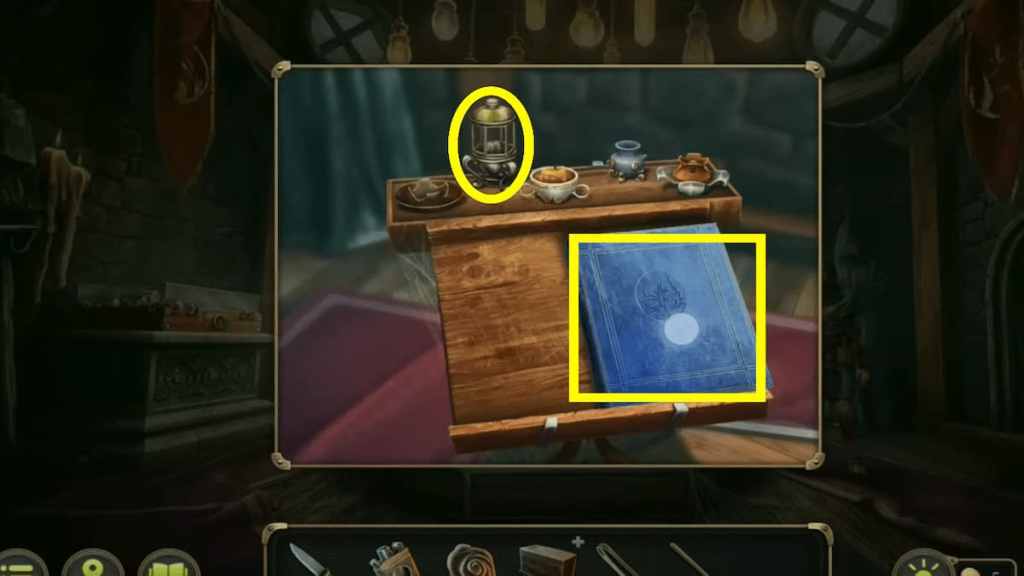 Totem book and lampada in Mystery Detective Adventure