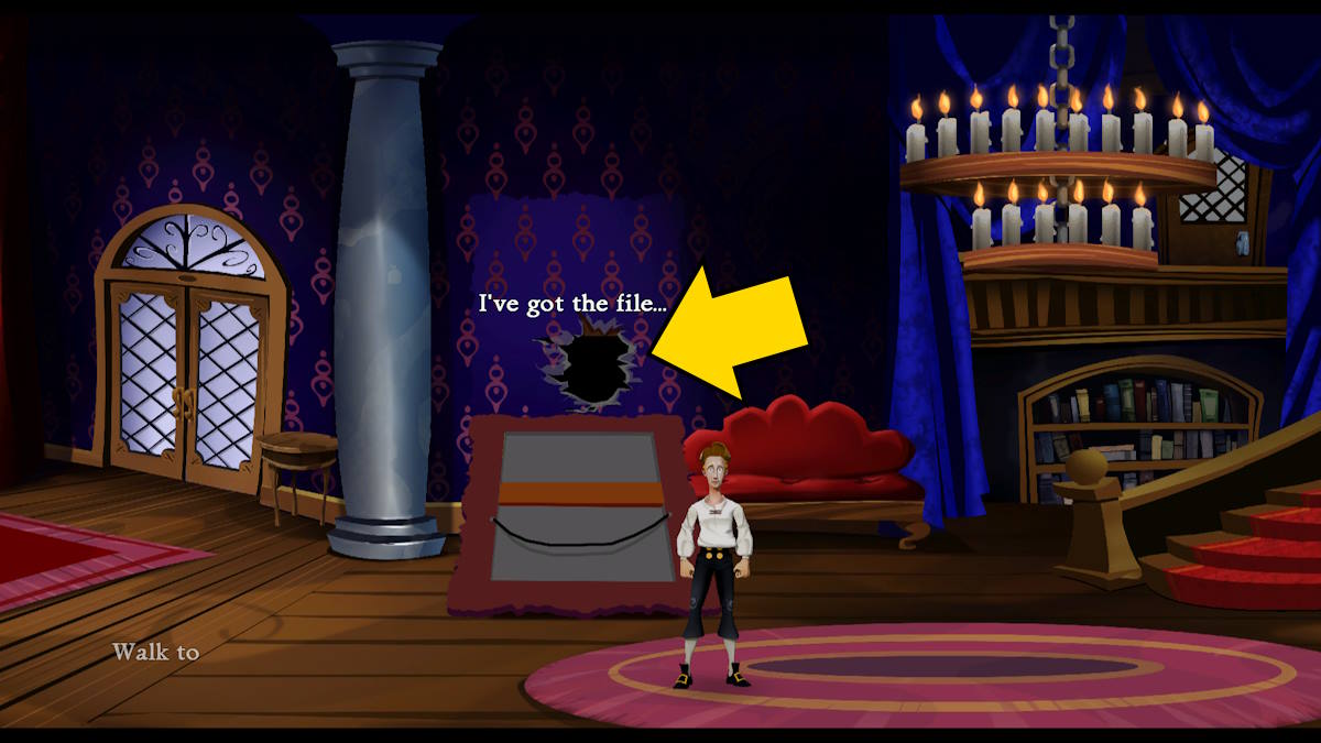Using the file in the mansion in The Secret of Monkey Island: Special Edition